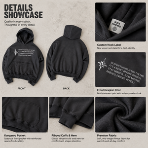 Sudadera con Capucha Oversize de Algodón Vintage para Hombre, Estilo Y2K, con Efecto Desgastado Ácido, de Diseñador, para Invierno - Product Image 3