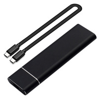 Boîtier en aluminium M2 NVMe SSD USB 3.0 & Type C avec boîtier de disque dur externe SATA NGFF pour disque dur