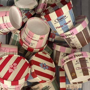 Custom <b>Disposable</b> Ice Cream <b>Cups</b> Frozen Yogurt Dessert Shop Takeaway Ice Cream Container with Lid Ice Cream Package - Product Image 1