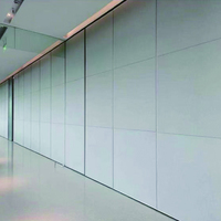 Sliding Wall Wooden Office Acoustic Partition Panel Removable Partition Wall with Door Dividing Space Waterproof