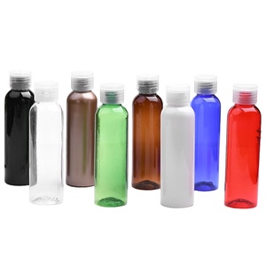FREE SAMPLE 200ml Empty Clear Amber <b>Refillable</b> Cosmetic <b>Bottle</b> With Plastic Flip Top Cap Capacity PET <b>Shampoo</b> Container Adult - Product Image 4