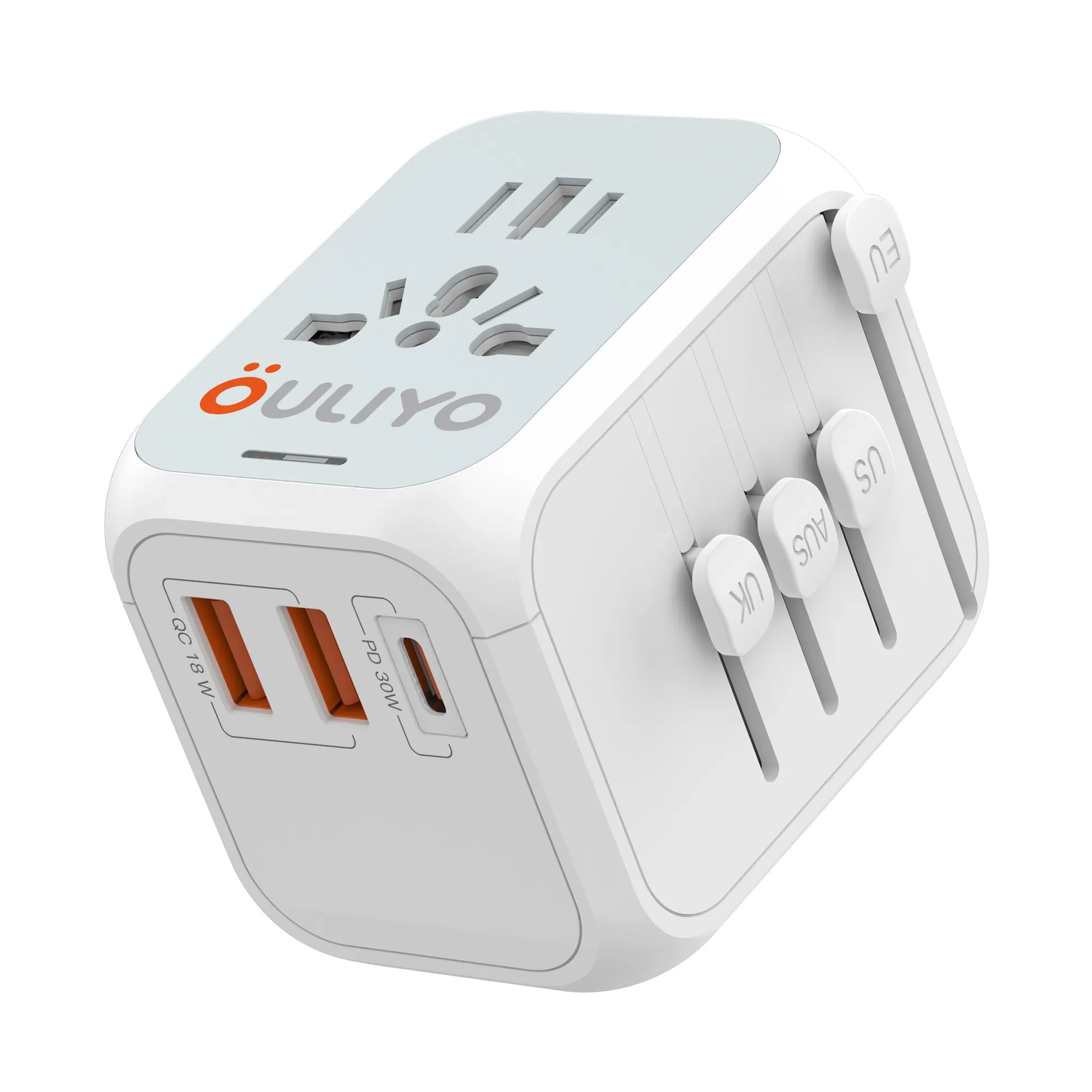Universal Travel Adapter with usb and type-c 30W fast charging world adapteruniversal plug adaptor