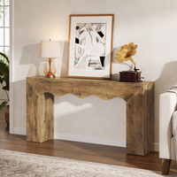 Table console en bois rustique en bois naturel inspiré Design fait à la main Unique décor d'entrée sur mesure cadeau de meubles en bois massif