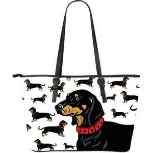 Wholesale Cheap Dachshund Dog Animal Printed Shoulder Tote Bags Designer Bags Women Handbags Luxury Ladies Handbag Purse