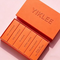 Boîte rigide à couvercle magnétique pour ensemble de 8 huiles essentielles, flacons de 2/3/5 ml avec boîtes intérieures pliables, emballage pour rouge à lèvres, kit d'échantillons de parfum