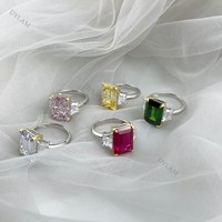 Bague en argent sterling 925 avec pierre super scintillante, prix d'usine Dylam, simulation de diamant à haute teneur en carbone, pour mariage et fête