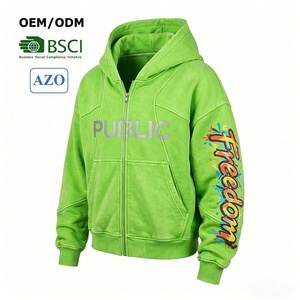 ผู้ผลิตเสื้อฮู้ดดี้หนานุ่มแบบขายส่ง รับสั่งทำพิมพ์ลายสะท้อนแสง เสื้อฮู้ดดี้ผู้ชาย พิมพ์ลายดิจิทัล สตรีทแวร์ เสื้อฮู้ดดี้ซิปโอเวอร์ไซส์ - Product Image 1