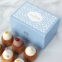 Boîte à dessert en papier kraft pliable résistante à la graisse pour gâteau basque, choux à la crème et cupcakes, idéale pour les boulangeries