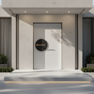 Modern Double-Open Pivot Swing Polymer <strong>Door</strong> Stainless <strong>Steel</strong> Aluminum Alloy Exterior Anti-Theft Front Entry Apartments Cast - Product Image 1