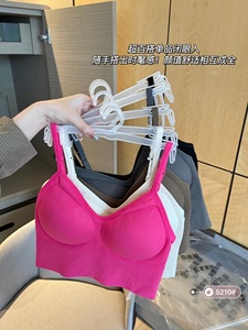 Qualità a buon mercato in tinta unita un pezzo beauty back pad con scollo a v Bralette senza fili avvolgente il petto fisso tazza senza soluzione di continuità del reggiseno superiore - Product Image 2