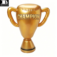 Grande Coupe Gonflable Dorée pour Fête Thème Sportif, Haute Visibilité, Trophée de Champion en Vinyle de 16 Pouces, Décoration de Récompense
