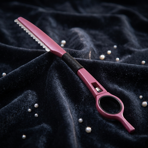 Navaja de Barbero Profesional de Seis Cuchillas de Acero Inoxidable con Mango de Plástico ABS Rosa para Hombre y Mujer, Aplicación en Barbería, Rostro y Cuerpo - Product Image 1