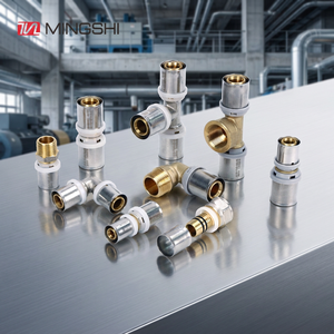 <span class=keywords><strong>Coude</strong></span> de raccordement <span class=keywords><strong>multicouche</strong></span> en laiton de haute qualité avec plaque de connexion mâle haute pression CSTB pour plomberie - Product Image 1