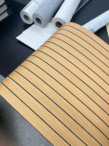Carta da Parati Moderna Autoadesiva Effetto Legno, Pannello a Griglia Adesivo per Pareti, Impermeabile per Casa e TV - Product Image 4