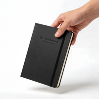 Carnets A5 avec couverture en PU dorée à chaud, personnalisables, impression de journal, agenda, carnet en cuir relié rigide pour les affaires