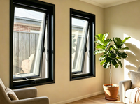 Ventana de Aluminio DEEZON AS2047 con Persiana Enrollable, Doble Acristalamiento, Resistente a Huracanes, Rejilla de Seguridad, Diseño Moderno para Australia