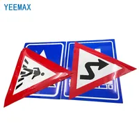 Panneaux de signalisation routière en aluminium réfléchissant, panneaux de sécurité routière, panneaux d'avertissement et de réglementation, panneaux de guidage, taille personnalisée, fabricant OEM