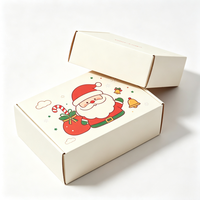 Boîte d'emballage de bonbons de Noël personnalisée, pliable, pour pâtisserie, desserts, boîte en carton ondulé pour expédition