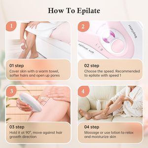Épilateur électrique Keda KD-216 pour femmes, appareil d'épilation portable rechargeable par USB, écran LED, étanche IPX4, lavable, rose - Product Image 6