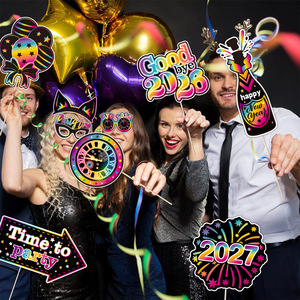 30 pièces de fournitures de fête du Nouvel An 2027, accessoires de photomaton noir et or pour la décoration de la fête du Nouvel An 2027 - Product Image 4