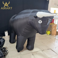 Costume de taureau gonflable de marche de rue d'activité sur mesure, ballon gonflable de mascotte de costume de boeuf