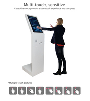 Kiosque en libre-service sur pied de 21,5 pouces avec imprimante thermique et lecteur de code QR, écran tactile, kiosque de paiement