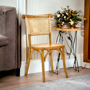 Modern Armless Solid Wood <b>Dining</b> Chair Luxury Minimalist Natural Rattan Woven Wicker Home Bar Office Hotel Furniture Custom Size - Product Image 1