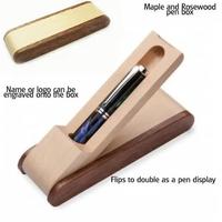 Stylos en bois de luxe personnalisés avec logo de marque, kits de tournage sur bois, gravure, stylo plume en bois avec boîte pour cadeau