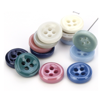 Kancing Baju Resin Putih Biru Pink Hijau 10.5mm Grosir Dengan 4 Lubang untuk Jas Bisnis