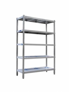 Rak <span class=keywords><strong>Display</strong></span> logam Stainless Steel, rak <span class=keywords><strong>Display</strong></span> baja anti karat empat lapisan dapat disesuaikan tinggi - Product Image 6