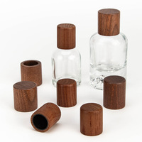 Tapa de perfume de madera al por mayor para botellas de fragancia, embalaje cosmético respetuoso con el medio ambiente, tapa de botella de perfume de lujo personalizada para aromaterapia