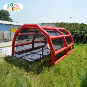 Lona inflable de PVC para entrenamiento de béisbol, jaula de bateo con Red