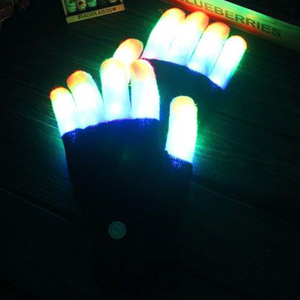 Noel LED Renkli Simli Eldivenler Işıklı Kış Karanlıkta Parlayan Eldivenler Okula Dönüş Balo Süslemeleri İçin Stoklu - Product Image 4