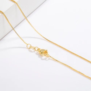 Collier chaîne maille forçat 925 plaqué or pour femme, style étudiant, polyvalent, avec extension et pendentif, chaîne simple, bijou fantaisie - Product Image 4