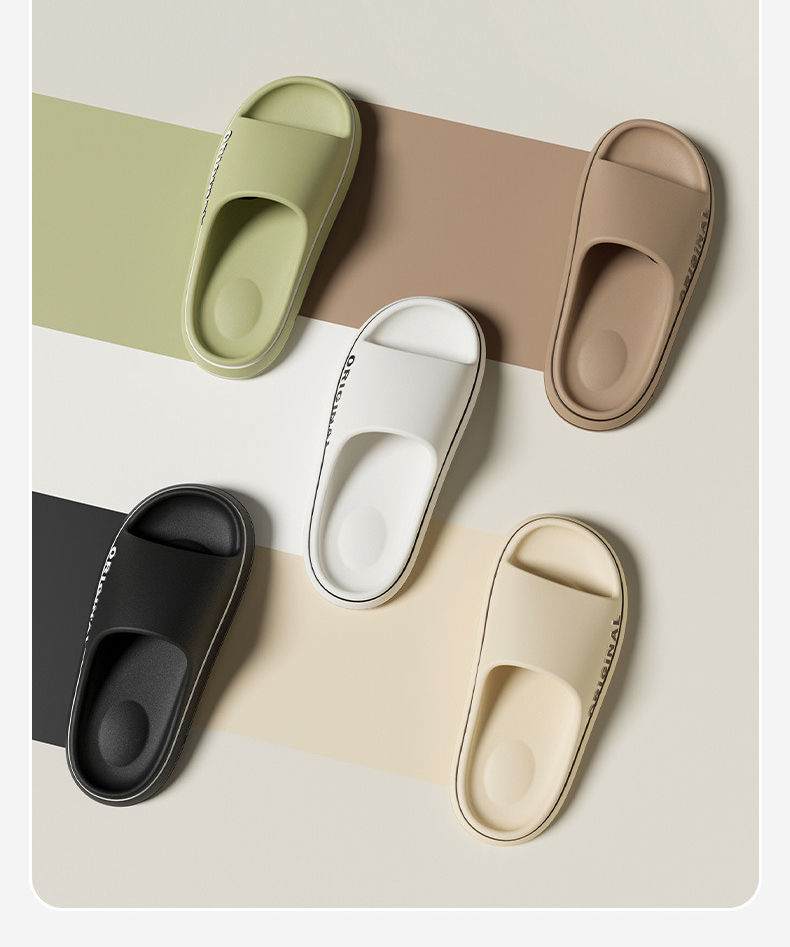 Hot Sale Bathroom Soft Beach EVA Fashion Non-slip Slippers Mens and Women House Slides