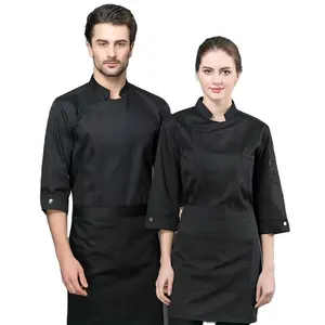 Custom Chef Coats jacket Printing Shirt Short Sleeve Restaurant kitchen hotel Uniform for Women and Men