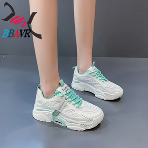 Zapatillas de Moda para Mujer, Transpirables, de Malla, Estilo Casual para Estudiantes, Color Verde, con Plataforma, Resistentes, para Caminar, Primavera Verano - Product Image 4