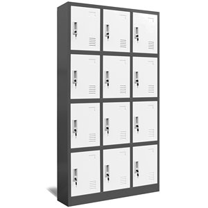 Armoire de rangement en acier à 12 portes pour écoles et gymnases - Product Image 4