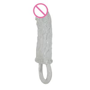 Productos sexuales masculinos con extensor reutilizable <span class=keywords><strong>de</strong></span> cristal, funda <span class=keywords><strong>de</strong></span> silicona para pene, condón - Product Image 4