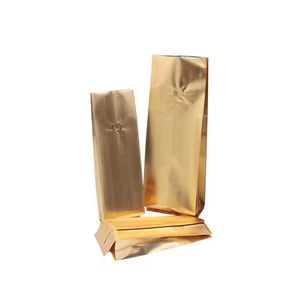 Sachet personnalisé en aluminium imprimé en héliogravure avec fermeture éclair, valve unidirectionnelle, pour grains torréfiés, fond plat, recyclable, à soufflets latéraux, en PET pour aliments - Product Image 4