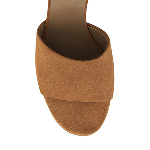 Buckle Ankle Strap Ladies Sandalias De Mujer Office Work High Chunky <b>Heel</b> Customized Sandalias Shoes - Product Image 3