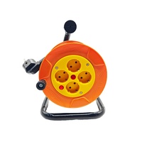 Qualitätsgarantie 4-Wege-Schuko-Steckdosen Rechteckig mit Thermoschutz IP44 Gummi SJTW-Kabel Gartenkabeltrommel