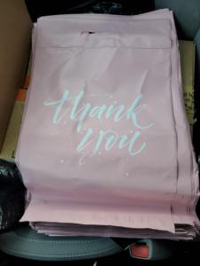 Bolsa de Envío RTS con Agradecimiento para Empaque de Ropa, Sobre Rosa para Envíos Postales, Bolsas de Correo con Asa, Embalaje para Comercio Electrónico, Bolsa de Poliéster para Envíos - Product Image 6