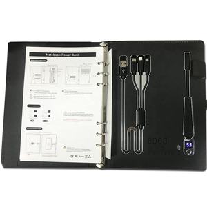 Powerbank portátil inteligente con luz led, <span class=keywords><strong>agenda</strong></span> personalizada, piel, carga inalámbrica - Product Image 4