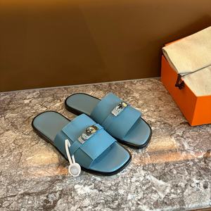 Sandales plates d'été pour femmes, confortables, à bout ouvert, avec empeigne en sangle tendance, en cuir véritable - Product Image 6