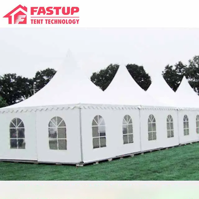 Gazebo 5 m x 5 m Alto Picco Baldacchino Tenda con Stampa Logo e Soffitto Alto Tende