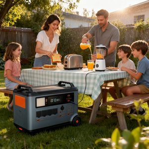 Solar Powered 3600Wh LiFePO4 Portable Generator 3600W with Car/<b>USB</b> Charging and Pure Sine Wave for Emergency Supply - Product Image 5