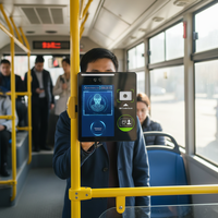 Terminal de paiement QR pour véhicule avec reconnaissance faciale, processeur 8 cœurs, 4+64 Go de grande capacité, écran 8 pouces, Android 9.0, 4G/WiFi/GPS 5