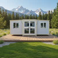 Maisons conteneurs extensibles - Design moderne du milieu du siècle avec panneaux sandwich pour usage commercial ou résidentiel