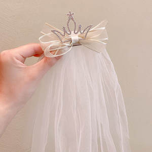 Forcina con strass da <span class=keywords><strong>bambina</strong></span> corona veletta piccola <span class=keywords><strong>principessa</strong></span> accessori per capelli - Product Image 6